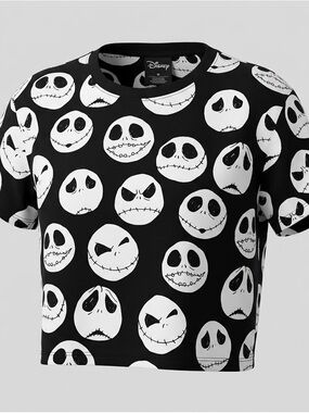 Disney Black and White Crop Top